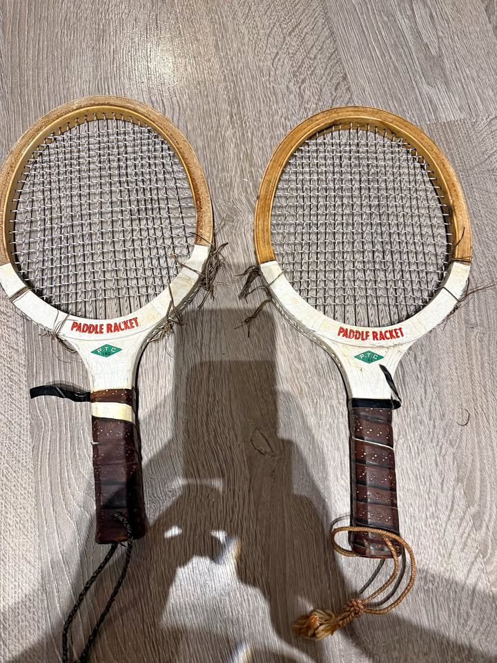 Paddle rackets set of 2 vintage