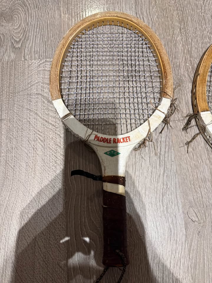 Paddle rackets set of 2 vintage - photo 2