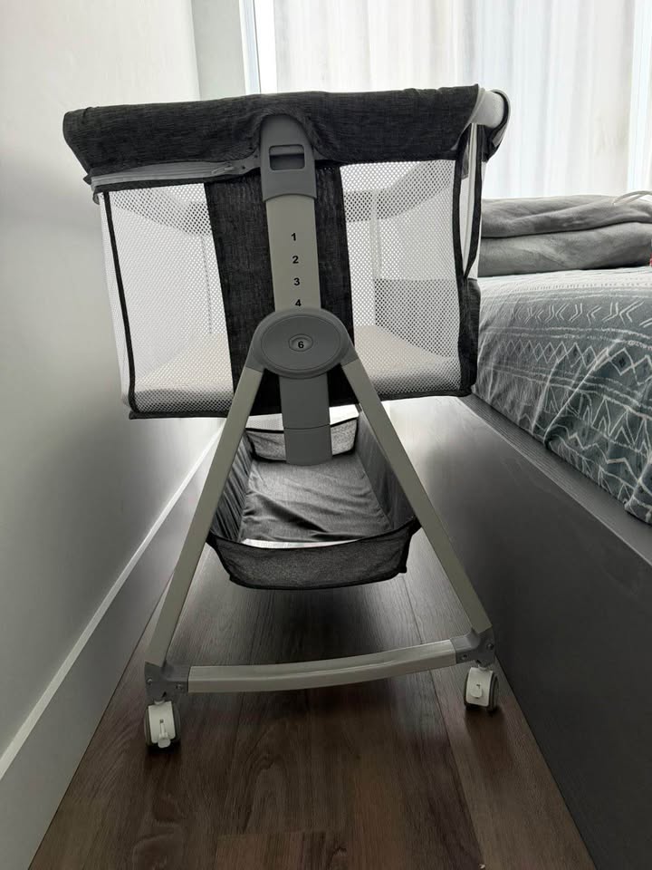 Baby Bassinet – 3-in-1 Bedside Sleeper (Grey) - photo 5