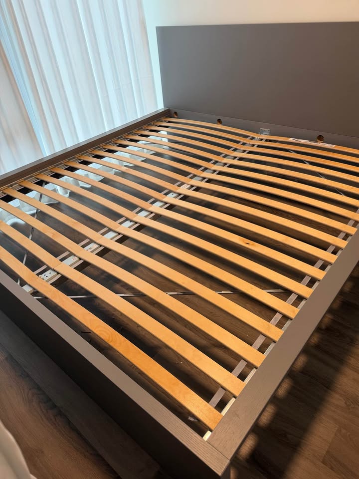 IKEA MALM King Bed Frame w/ 2 Storage Boxes - photo 4