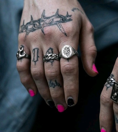 Size 11 Silver Peony/Oni Ring by Statement Collective - photo 3