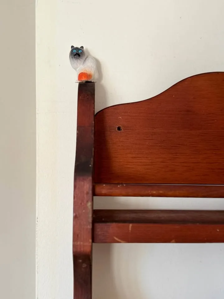 Vintage Wooden Spice Rack Shelf | Rustic Farmhouse Kitchen image indicator(7)