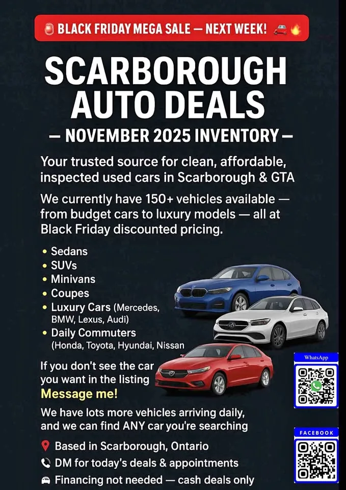 Black Friday Sale This Week Scarborough Auto Deals - November 20 thumbnail