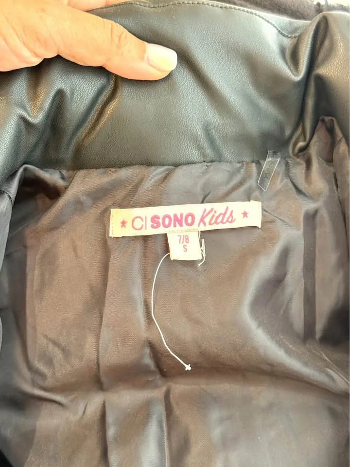 Vegan puff leather jacket 7/8 years old-NEW image indicator(4)