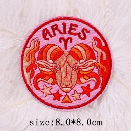 Embroidered Patch, Aries Zodiac Astrology Constellations image indicator(2)