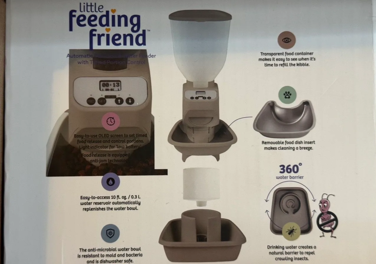 Dog & Cat Food Feeder with Water Dispenser image indicator(7)