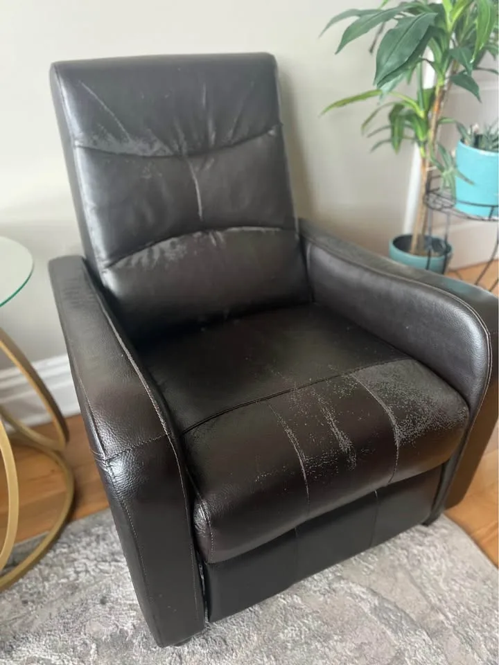 Faux leather black recliner chairs image indicator(2)