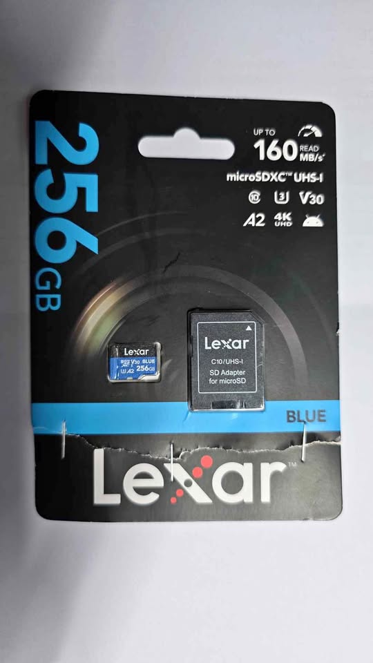Lexar 256GB Blue Micro SD Card Up to 160MB/s