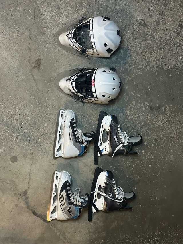 Hockey Skates + Helmets