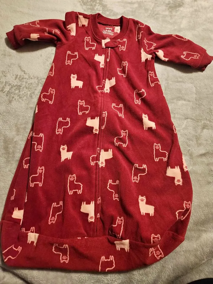 Carter's Red Llama Sleep Sack 3-6m
