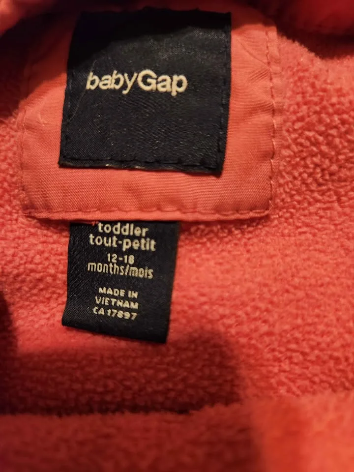 Baby Gap Pink Snowsuit 12-18M image indicator(2)