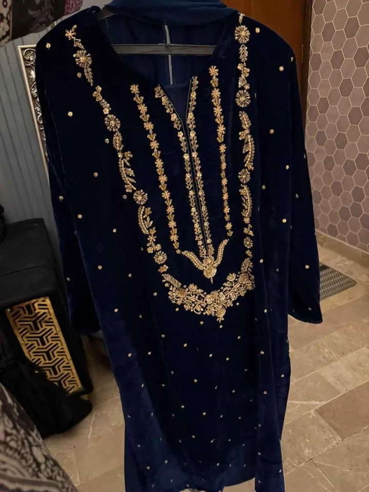 9000 microvelvet pure handwork dresses image indicator(4)