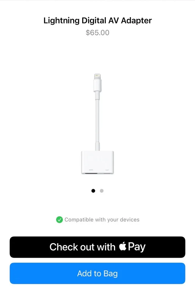 Apple lightning to HDMI adapter image indicator(2)