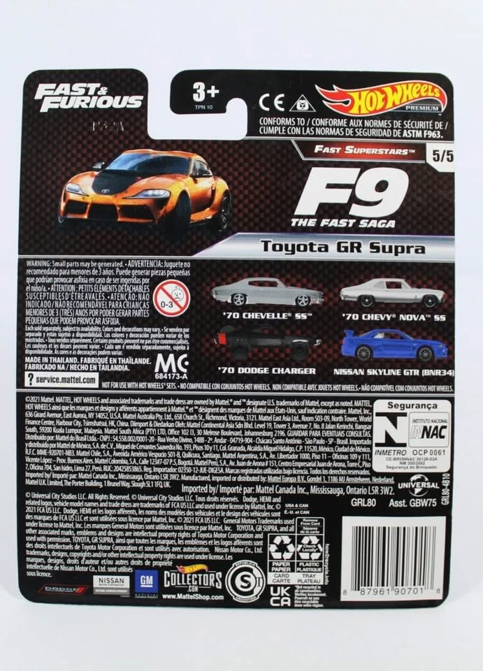HOT WHEELS TOYOTA GR SUPRA #5 OF 5, NEW - photo 2