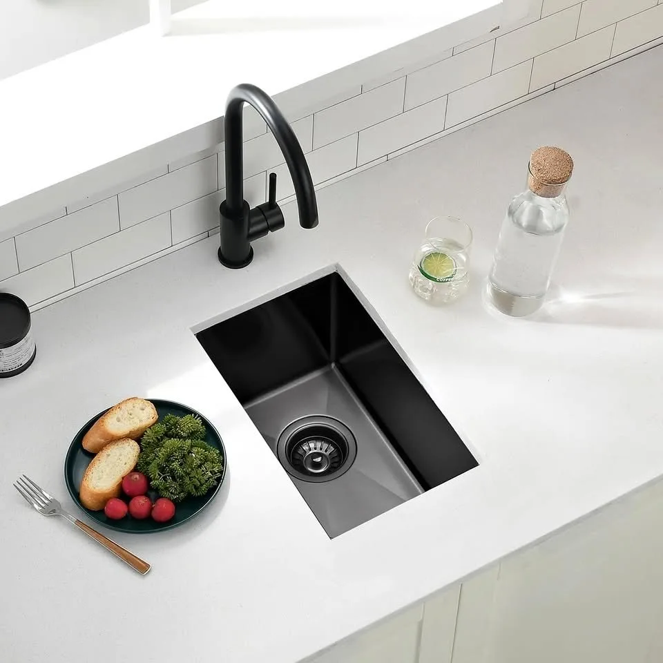 Black Undermount Bar Sink - 9" Deep & Stylish thumbnail