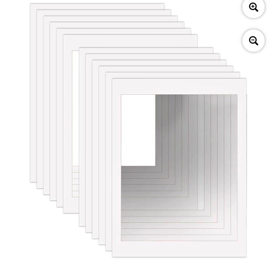 ZBEIVAN 18x24 White Picture Mats for 16x20 Pictures
