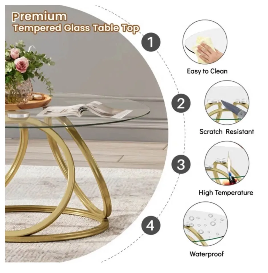 Glass coffee table for sale image indicator(3)