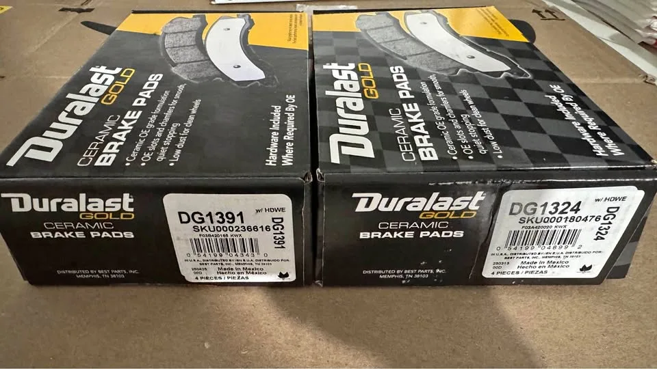 Duralast brake pads whole set for 4 side