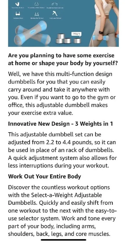 Adjustable Dumbbell Weights Pair, 5 in 1 Set for Men & Women image indicator(3)