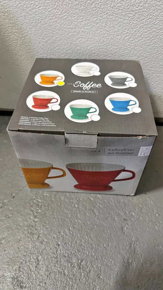 Creano XXL Coffee Dripper - Ceramic Cone Brewer - yellow