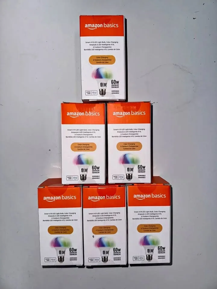 Amazon Basics Smart LED Light Bulb 6 Pack