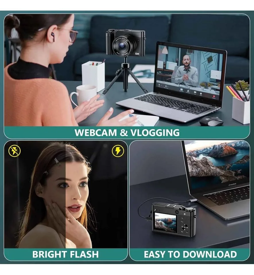 5K Digital Camera, 64MP, 6X Optical Zoom image indicator(6)