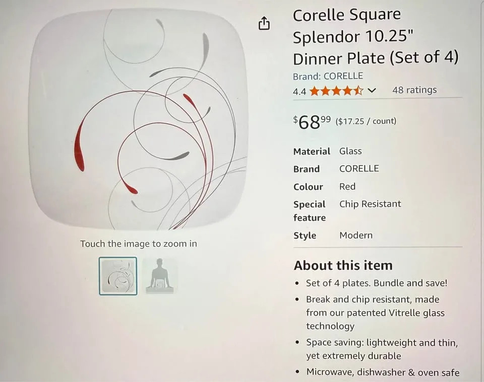Corelle Dinner Plates image indicator(4)