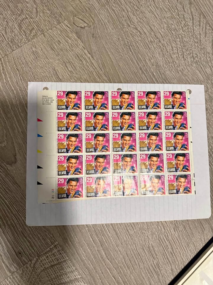Elvis Stamp Sheet
