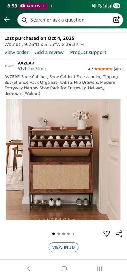 BNIB Modern Wooden Shoerack - photo 3