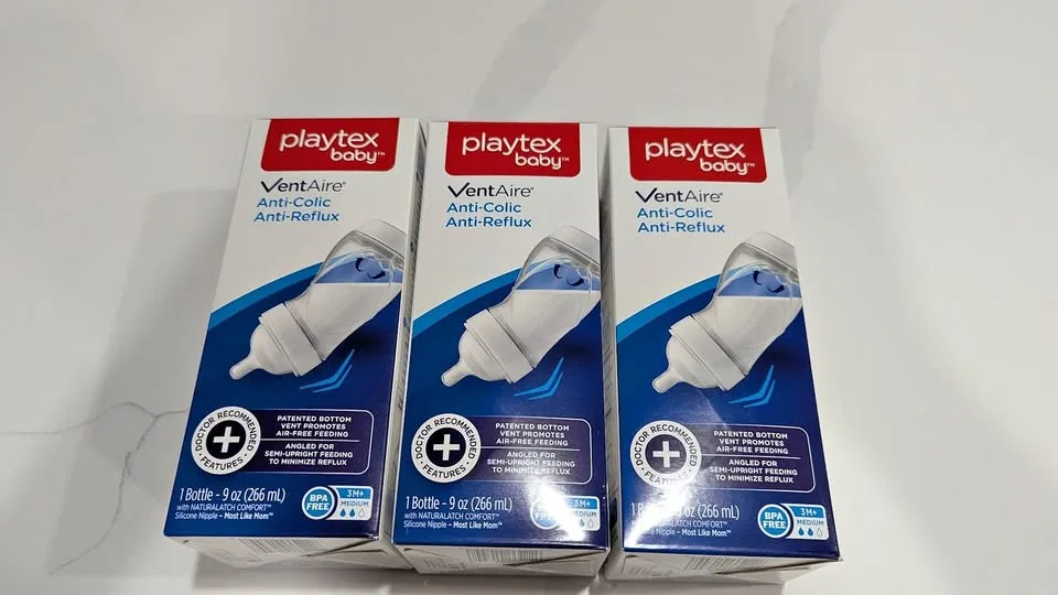 Playtex Baby VentAire Anti-Colic Feeding Baby Bottles, 9 Ounce
