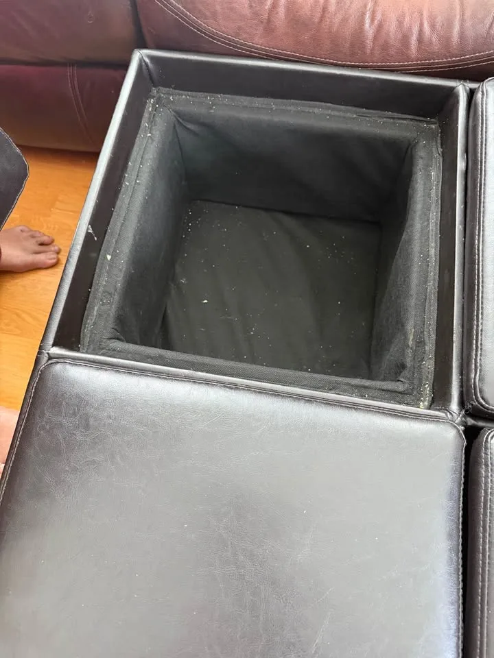 Leather Coffee table with 4 storage image indicator(2)