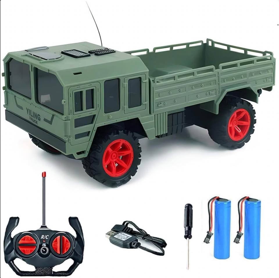 RC Military Transport Truck - 1:20 Scale - Green - photo 2