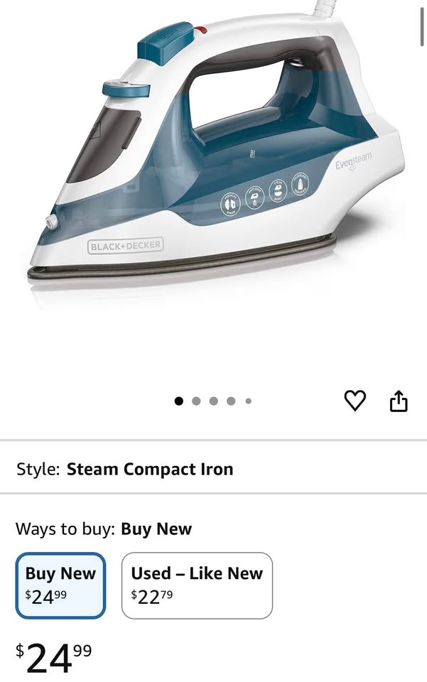 Black+Decker IR06VC Easy Steam Compact Iron - photo 2
