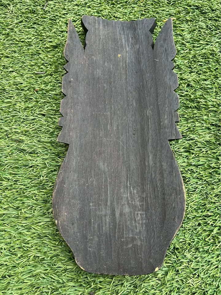 Carved Wooden Tribal Mask – Bali Indonesia 15” tall image indicator(2)