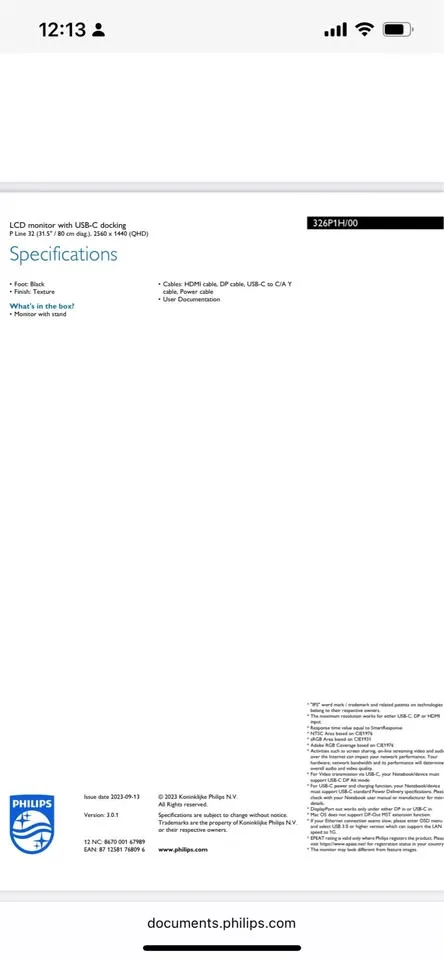 Philips P Line 326P1H/00 31.5" Quad HD Monitor image indicator(8)