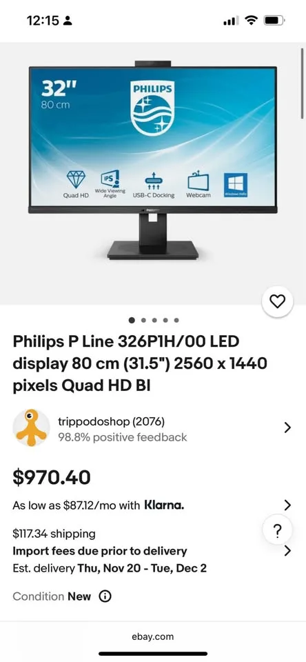 Philips P Line 326P1H/00 31.5" Quad HD Monitor image indicator(9)