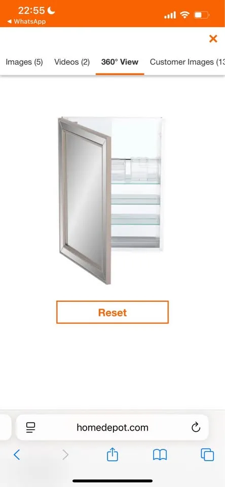 Medicine Cabinet with mirror image indicator(2)