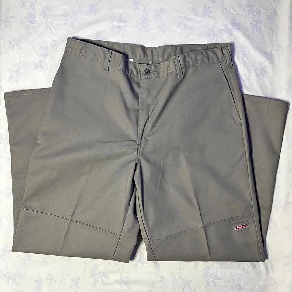 DICKIES GRAY DOUBLE KNEE PANTS 36"