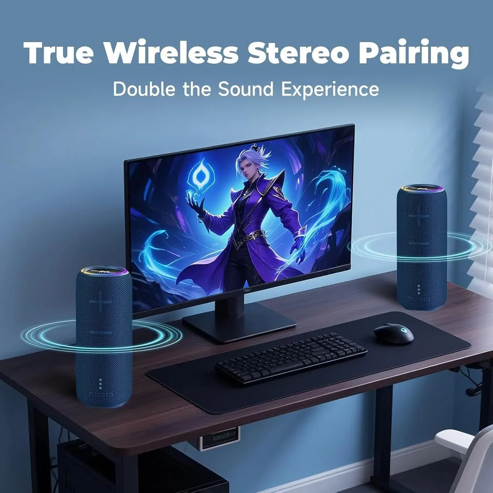 Waterproof Bluetooth Speaker - 30W HD Sound, 8H Playtime image indicator(9)