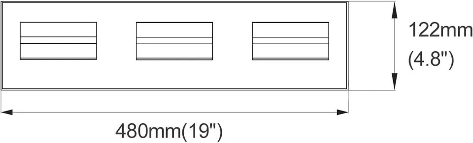 19-inch 3-Light LED Vanity Light, Dimmable, Black image indicator(6)