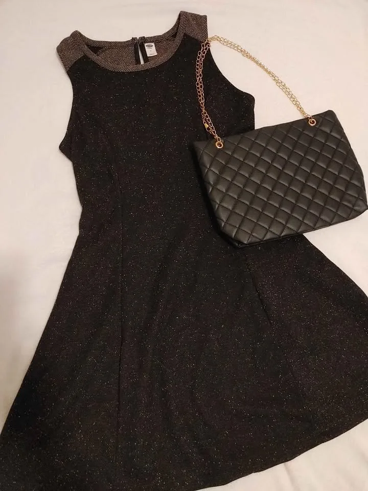 Sleeveless Old Navy Dress & Black Purse - $12 image indicator(10)
