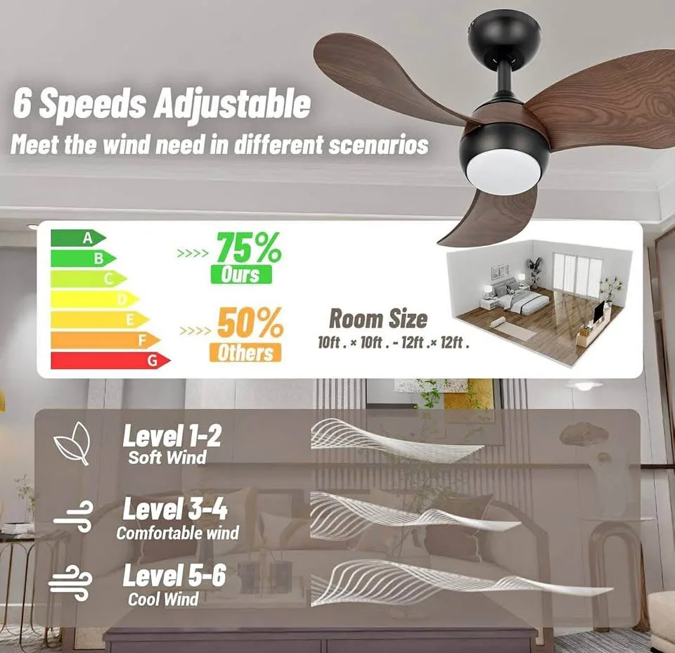 Brand New FANSHAIN 30-Inch Ceiling Fan with Light thumbnail