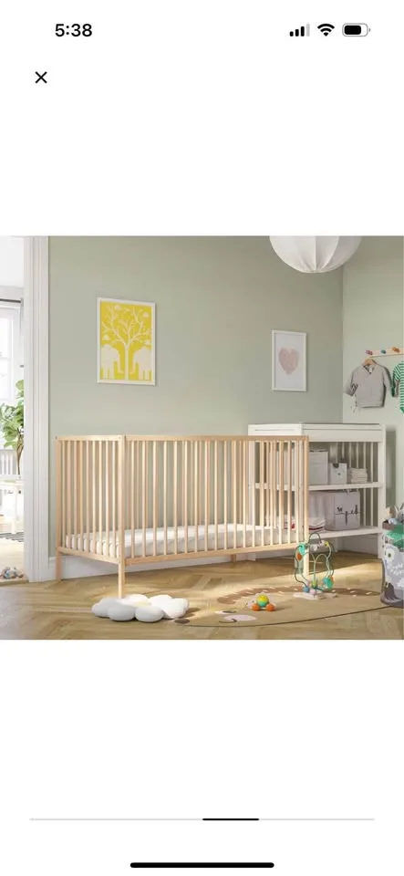 IKEA Sniglar crib with IKEA mattress image indicator(4)