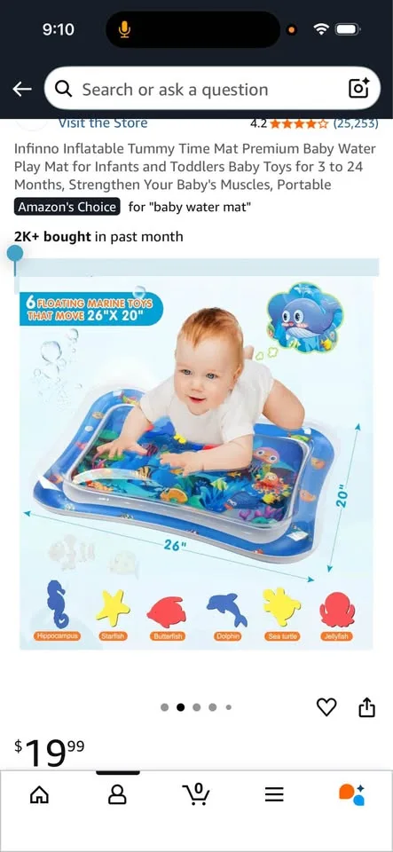 Infinno Inflatable Tummy Time Mat for infant and toddler image indicator(3)