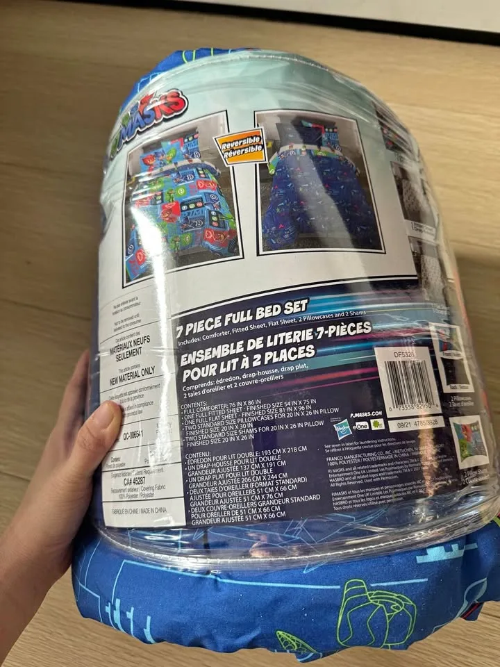 PJ Masks Comforter & Sheet Set 7 Piece Full Size