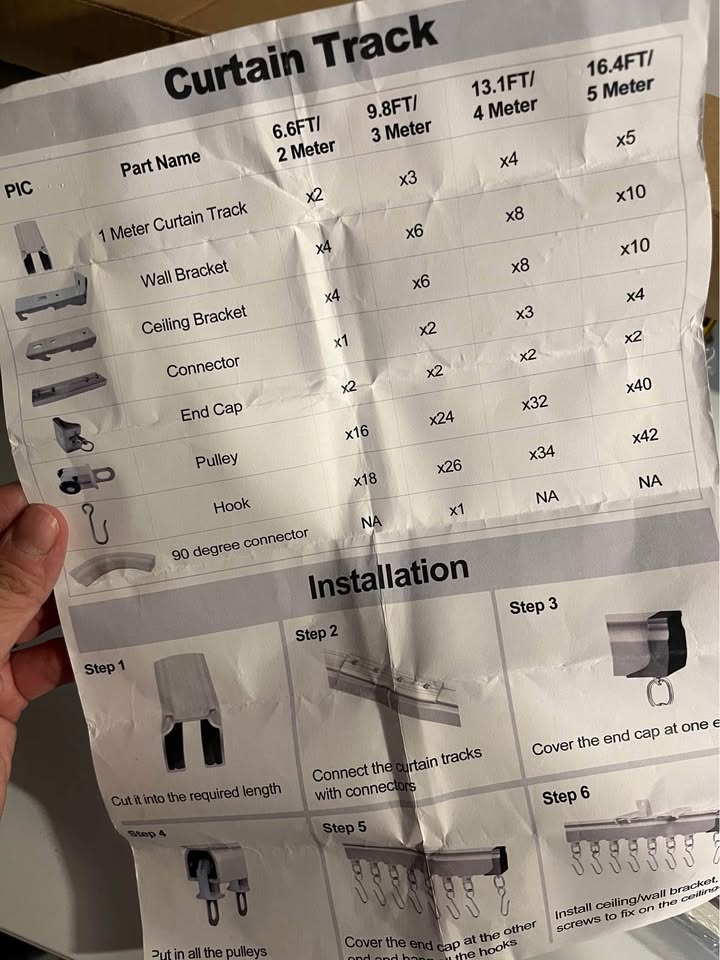 Heavy-Duty Ceiling Curtain Track 2 Meters - photo 4