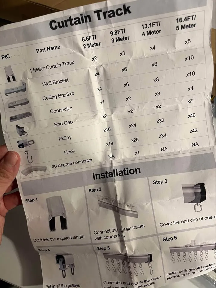 Heavy-Duty Ceiling Curtain Track 2 Meters image indicator(4)