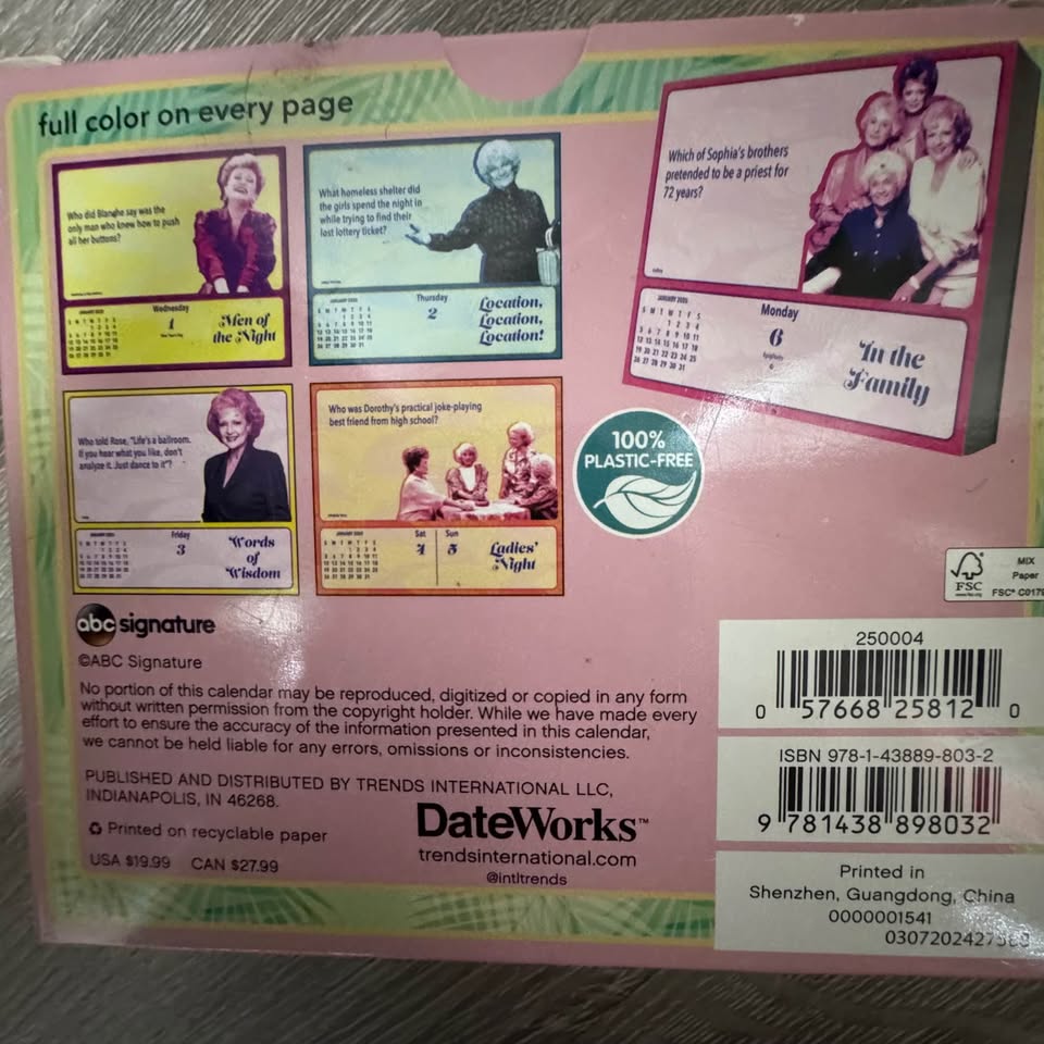 🗓️ The Golden Girls 2025 Day-at-a-Time Calendar - photo 5