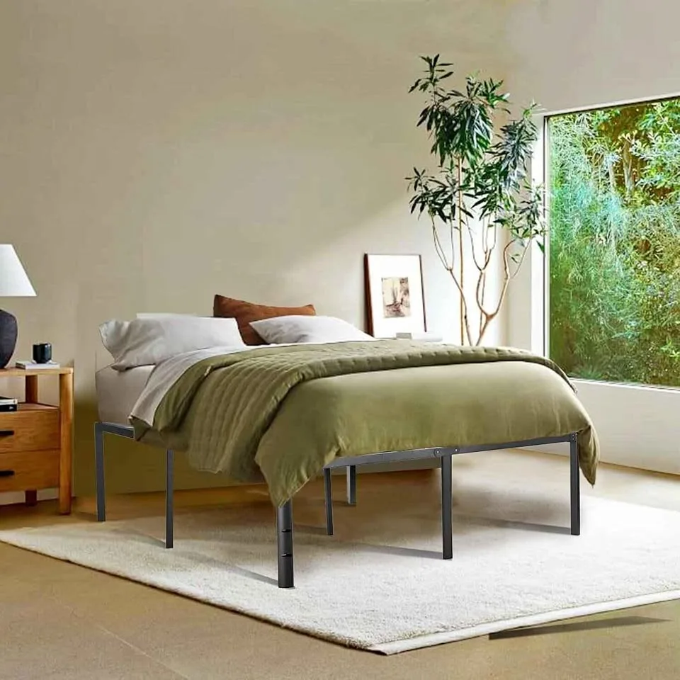 Metal Bed Frame California King - Black, 20 inch high thumbnail