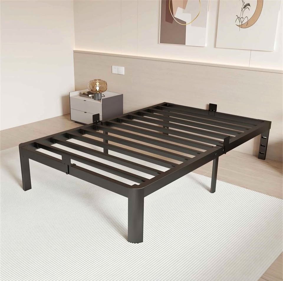 12" Twin Bed Frame with Metal Gaskets